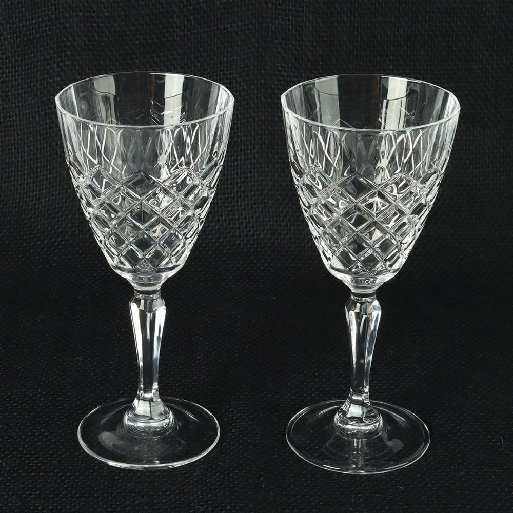 Vintage Water Goblet Dauphine by CRISTAL D'ARQUES-DURAND Set of Two - Picture 1 of 7